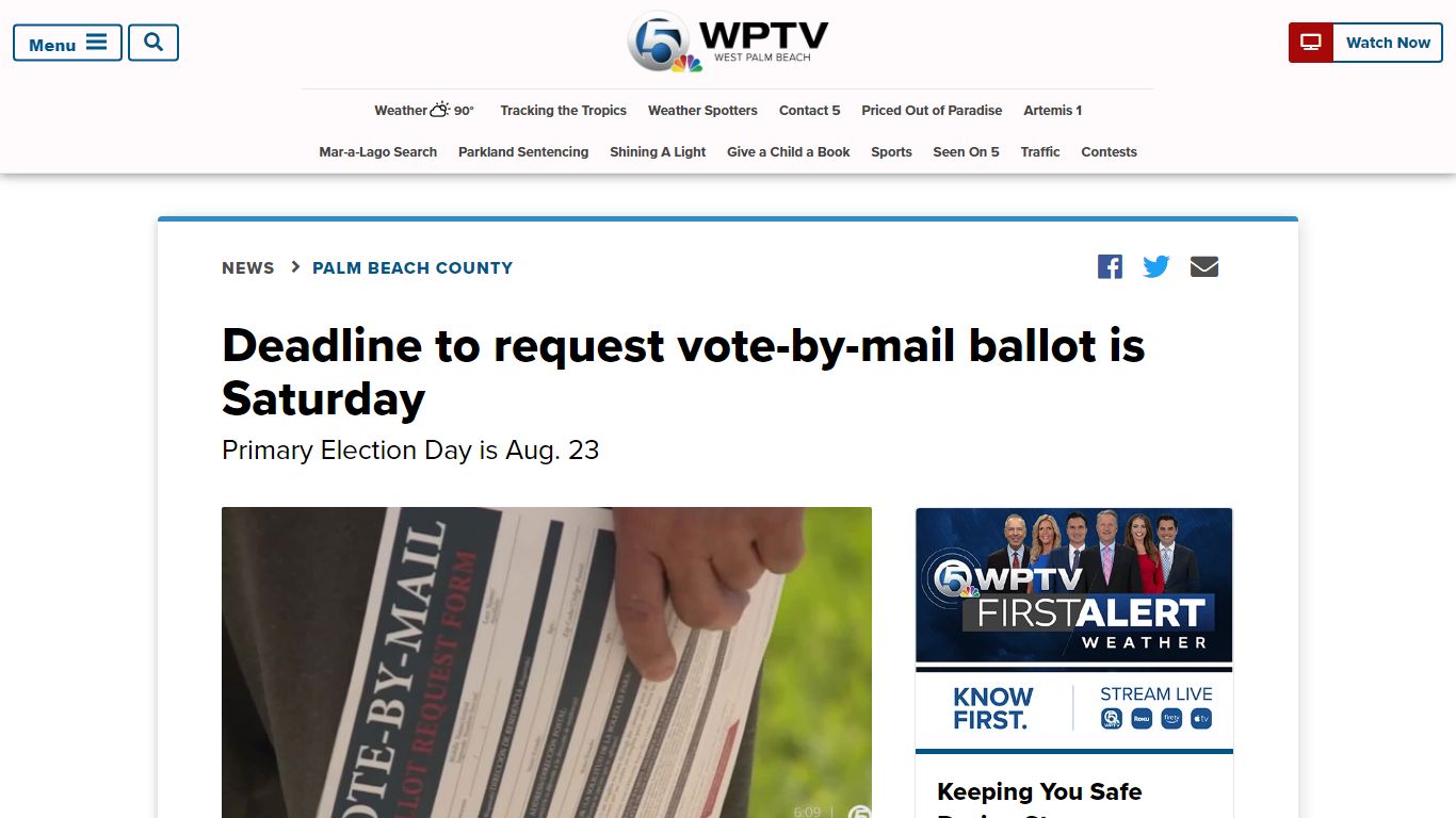 Deadline to request vote-by-mail ballot is Saturday