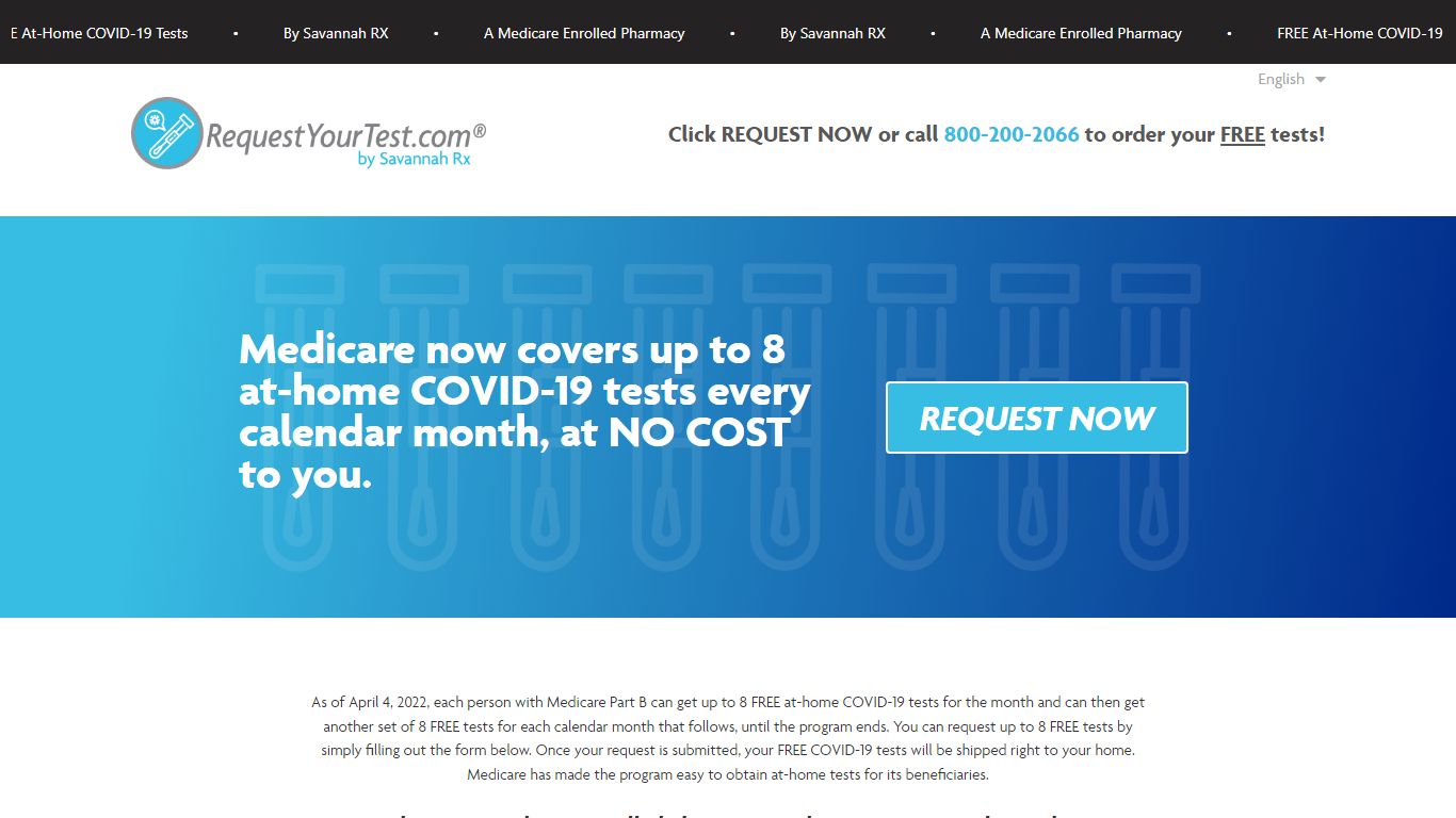 Request Your Free COVID-19 Test Kits - Request Your Test